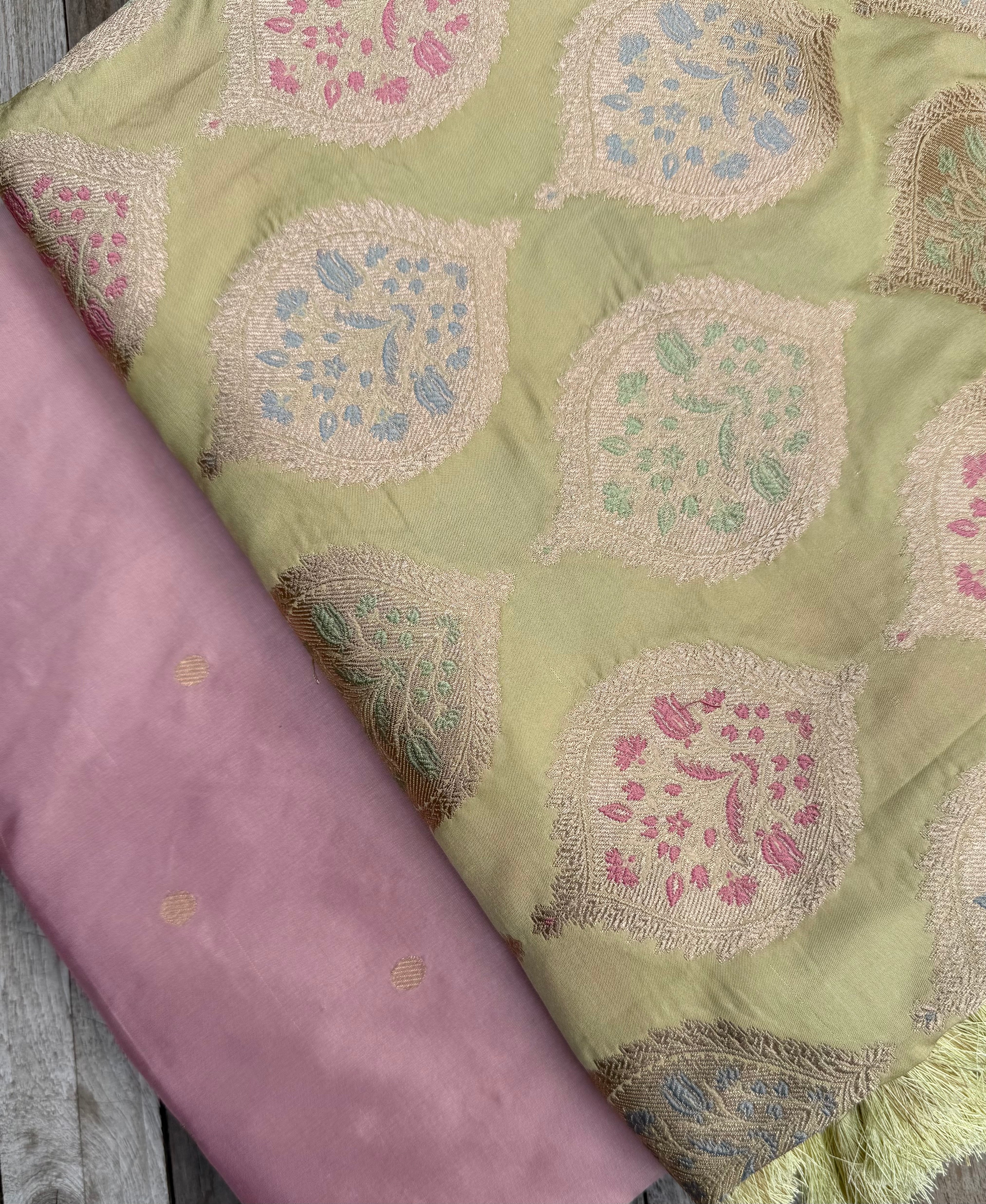 Sets - Pure Kadwa Katan Silk with Pure Katan Silk Duputta